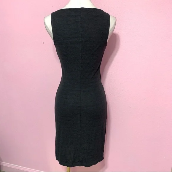 VTG Forever 21 Dark Grey Bodycon Dress S - Picture 3 of 6